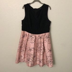 pink and black sangria dress